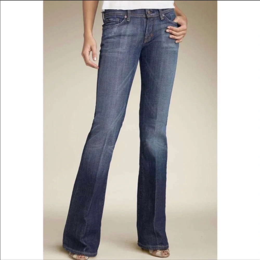 Citizens of Humanity Ingrid Low Waist Flare Jeans Size 28 Wide Leg - Picture 3 of 12